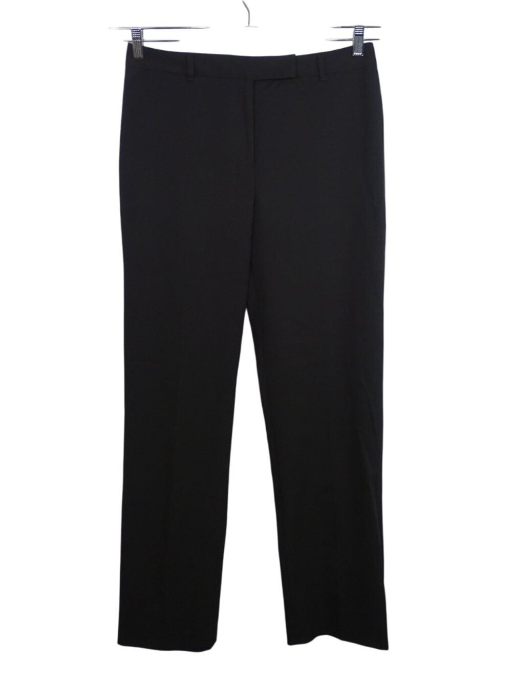 Chaus Black Dress Pants Women Size 10 Straight Leg Flat Front NO Pockets Office